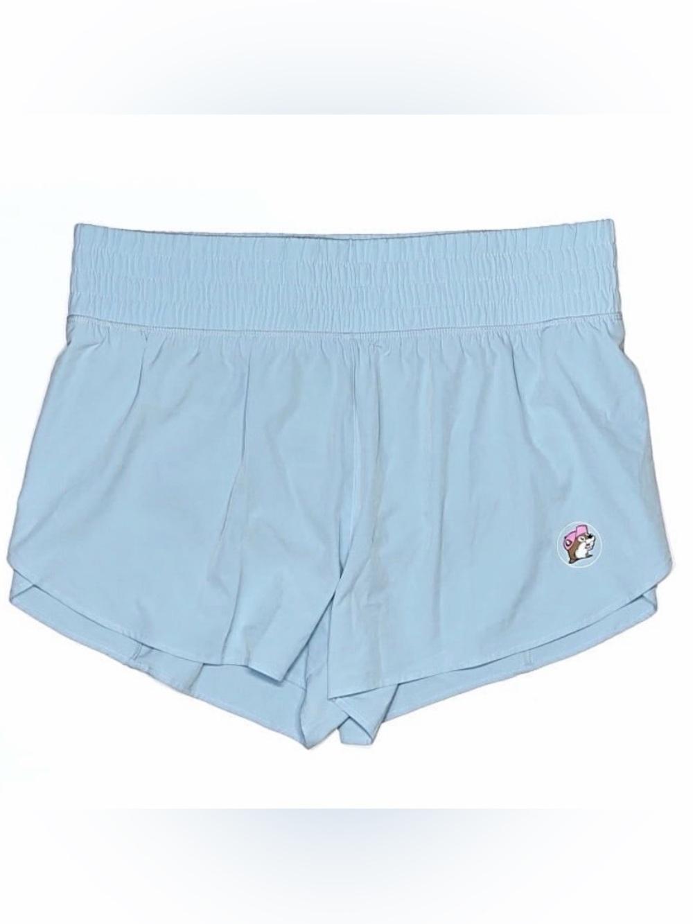Buc-ee’s Light Blue Athletic Running High Waisted Shorts Size Small
